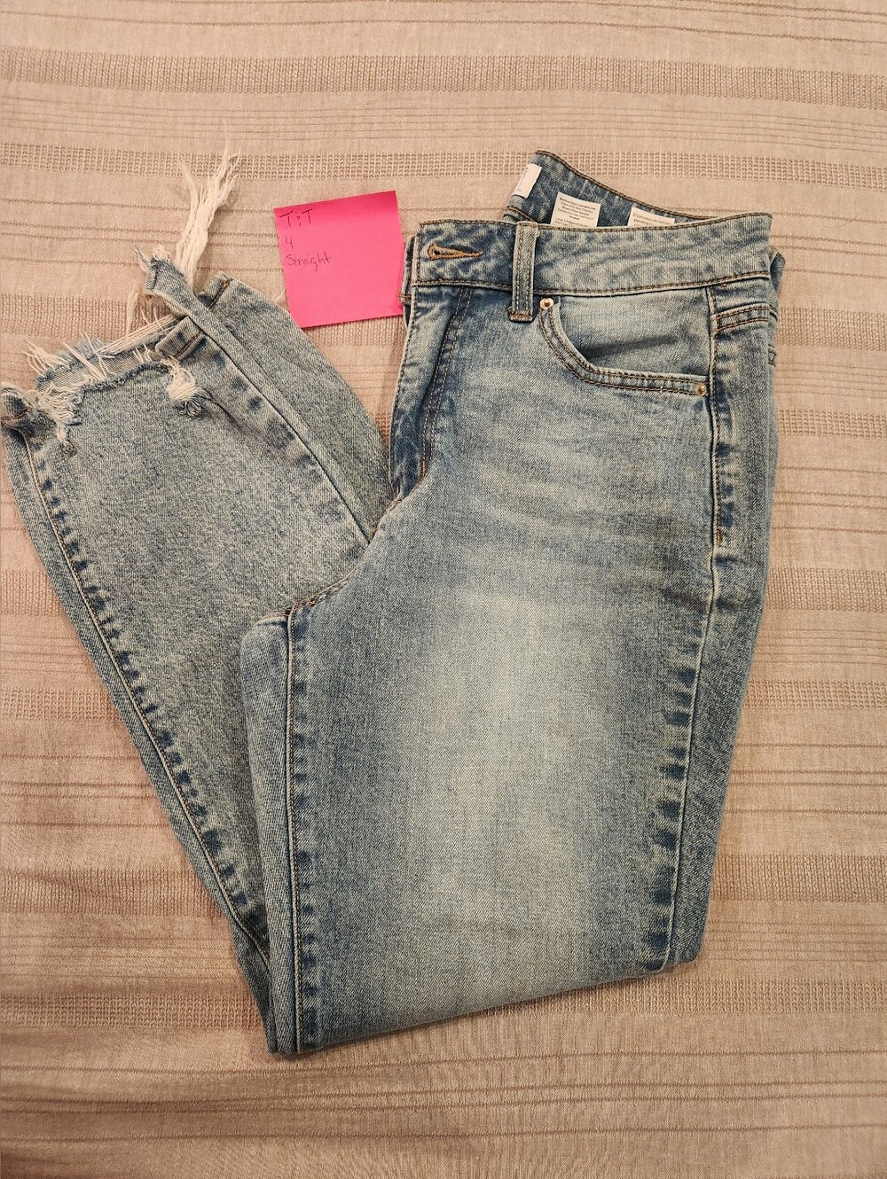 Time and Tru Light Wash Straight Leg Jeans